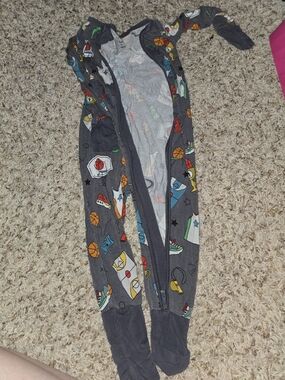 Little Sleepies Gray Kids Pajamas with Multicolor Sports Print